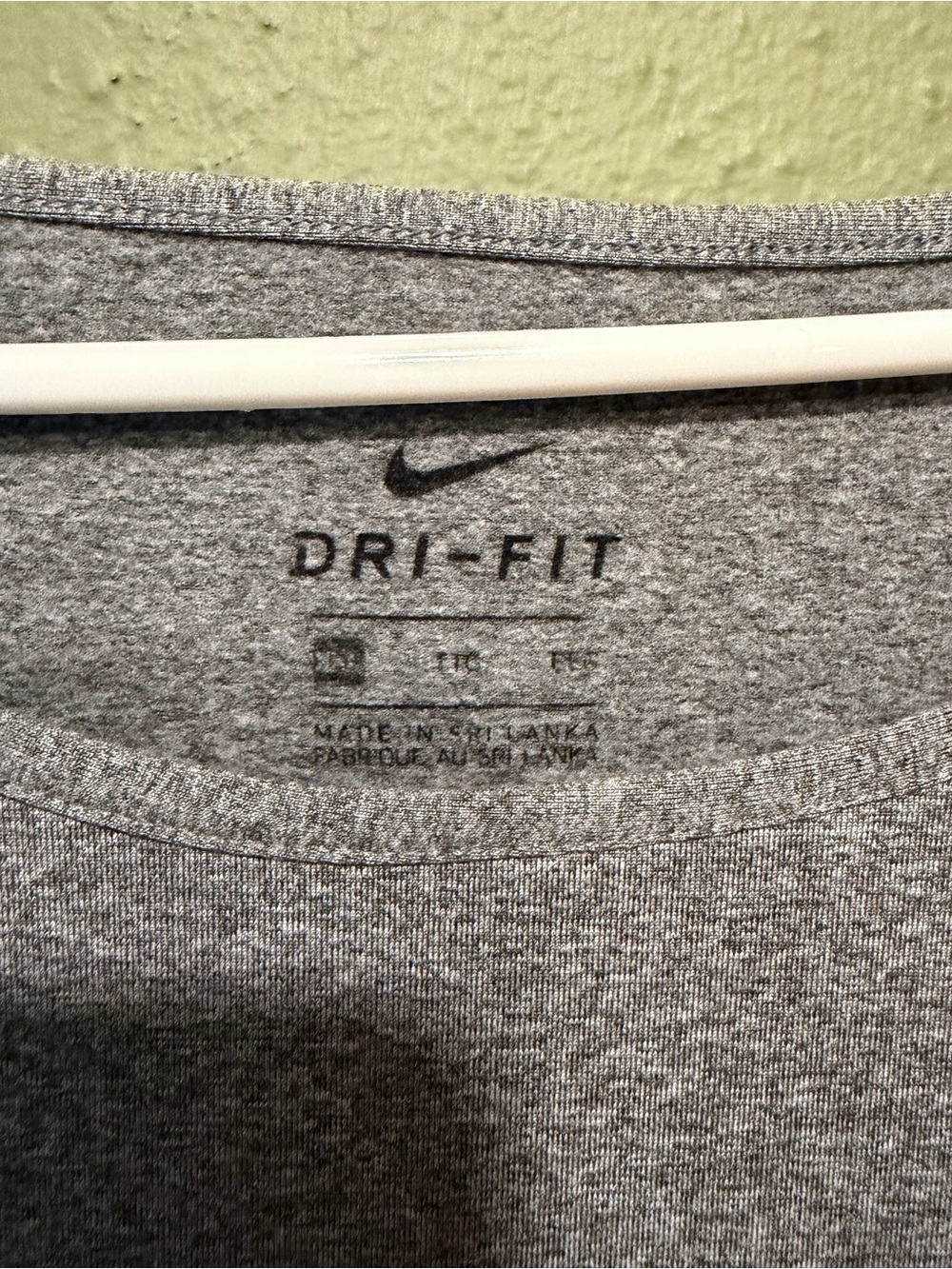Women’s Nike Dri-Fit Long Sleeve Shirt- Gray - Picture 2 of 3